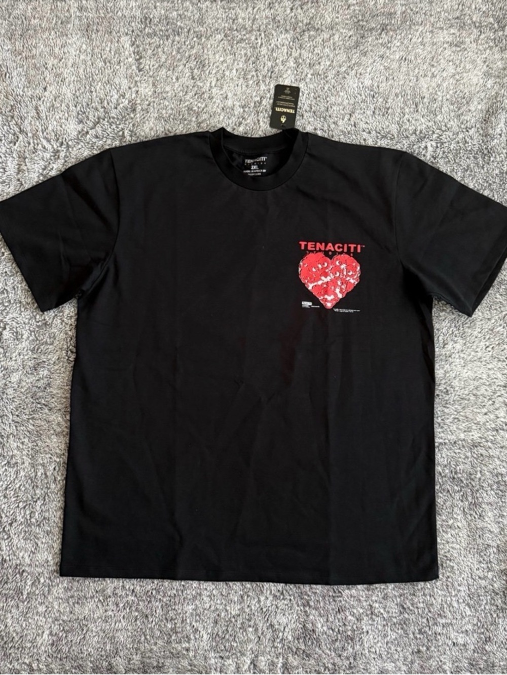 Men’s Tenaciti Studios T-Shirt, One Love, Black, Size XXL, NWT